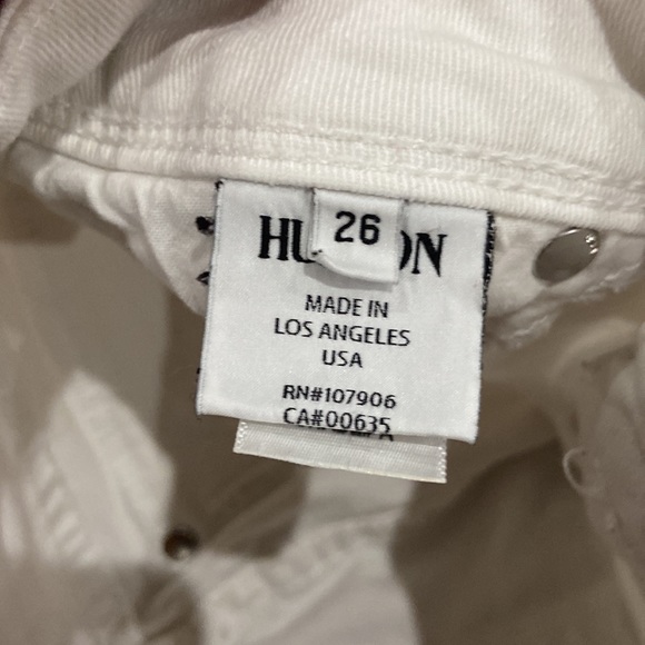Hudson Signature White Boot Cut Jeans - Picture 6 of 12
